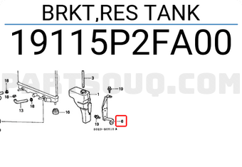 Honda 19115P2FA00 BRKT,RES TANK