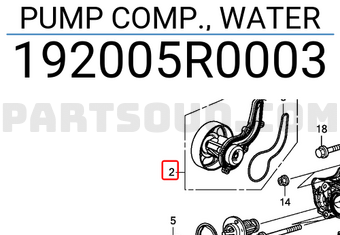 Honda 192005R0003 PUMP COMP., WATER