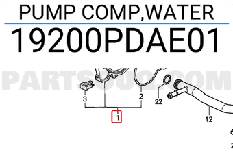 Honda 19200PDAE01 PUMP COMP,WATER