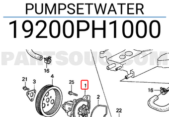 Honda 19200PH1000 PUMPSETWATER