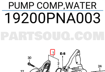 Honda 19200PNA003 PUMP COMP,WATER