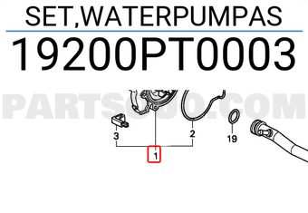 Honda 19200PT0003 SET,WATERPUMPAS