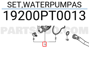 Honda 19200PT0013 SET,WATERPUMPAS