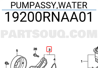 Honda 19200RNAA01 PUMPASSY,WATER