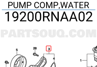 Honda 19200RNAA02 PUMP COMP,WATER