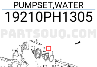 Honda 19210PH1305 PUMPSET,WATER