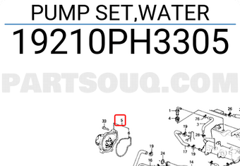 Honda 19210PH3305 PUMP SET,WATER