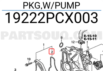 Honda 19222PCX003 PKG,W/PUMP