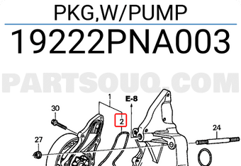 Honda 19222PNA003 PKG,W/PUMP
