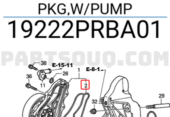 Honda 19222PRBA01 PKG,W/PUMP
