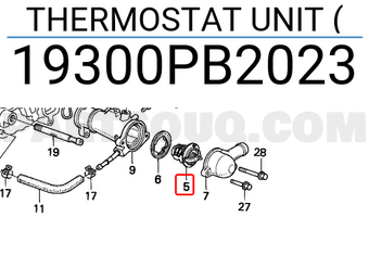 Honda 19300PB2023 THERMOSTAT UNIT