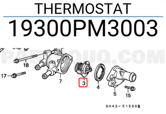 Honda 19300PM3003 THERMOSTAT