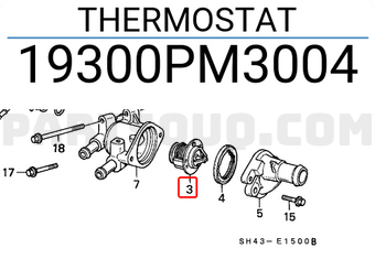 Honda 19300PM3004 THERMOSTAT
