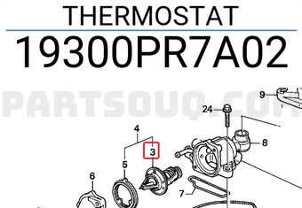 Honda 19300PR7A02 THERMOSTAT