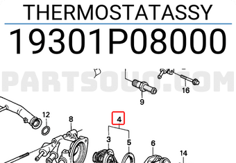 Honda 19301P08000 THERMOSTATASSY