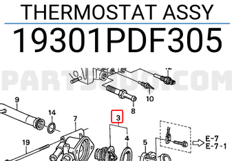 Honda 19301PDF305 THERMOSTAT ASSY