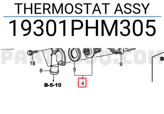 Honda 19301PHM305 THERMOSTAT ASSY