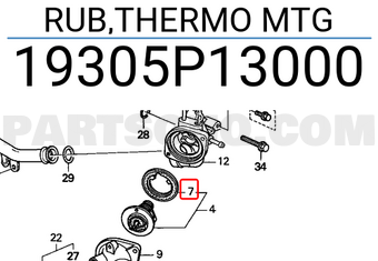 Honda 19305P13000 RUB,THERMO MTG