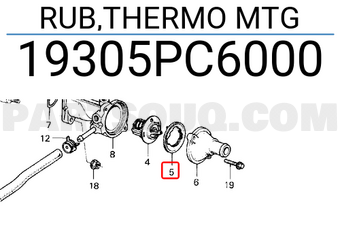 Honda 19305PC6000 RUB,THERMO MTG