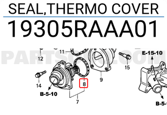 Honda 19305RAAA01 SEAL,THERMO COVER