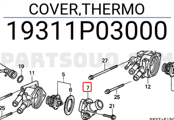 Honda 19311P03000 COVER,THERMO