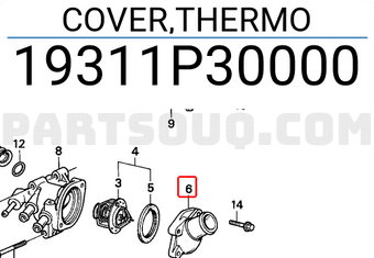 Honda 19311P30000 COVER,THERMO