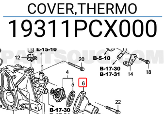 Honda 19311PCX000 COVER,THERMO