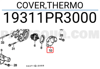 Honda 19311PR3000 COVER,THERMO