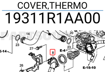 Honda 19311R1AA00 COVER,THERMO
