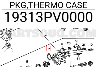 Honda 19313PV0000 PKG,THERMO CASE