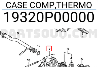 Honda 19320P00000 CASE COMP,THERMO