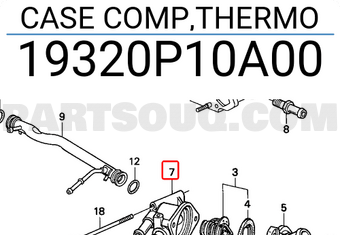 Honda 19320P10A00 CASE COMP,THERMO