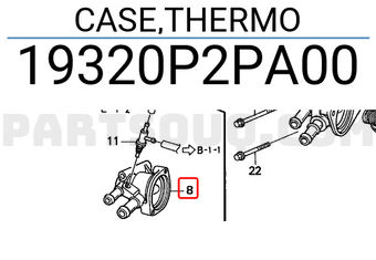 Honda 19320P2PA00 CASE,THERMO