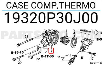 Honda 19320P30J00 CASE COMP,THERMO