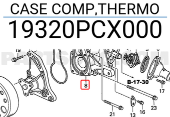 Honda 19320PCX000 CASE COMP,THERMO