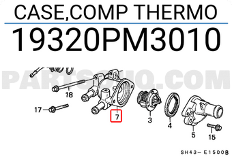 Honda 19320PM3010 CASE,COMP THERMO