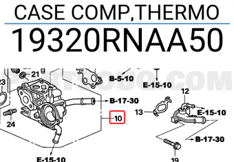 Honda 19320RNAA50 CASE COMP,THERMO