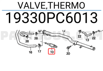 Honda 19330PC6013 VALVE,THERMO