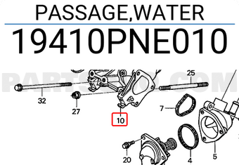 Honda 19410PNE010 PASSAGE,WATER