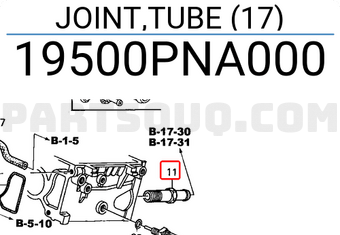 Honda 19500PNA000 JOINT,TUBE (17)