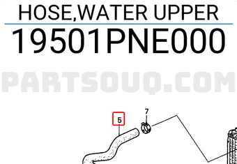 Honda 19501PNE000 HOSE,WATER UPPER