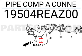 Honda 19504REAZ00 PIPE COMP A,CONNE
