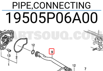 Honda 19505P06A00 PIPE,CONNECTING