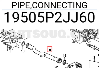 Honda 19505P2JJ60 PIPE,CONNECTING