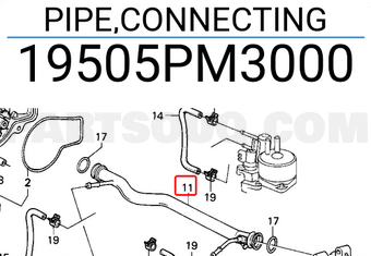 Honda 19505PM3000 PIPE,CONNECTING