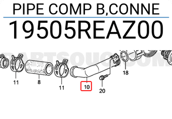Honda 19505REAZ00 PIPE COMP B,CONNE