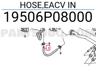 Honda 19506P08000 HOSE,EACV IN