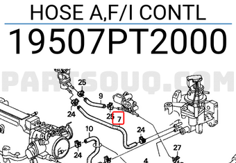Honda 19507PT2000 HOSE A,F/I CONTL