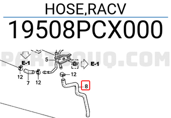 Honda 19508PCX000 HOSE,RACV