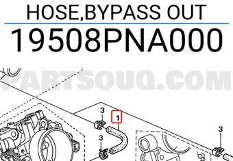 Honda 19508PNA000 HOSE,BYPASS OUT